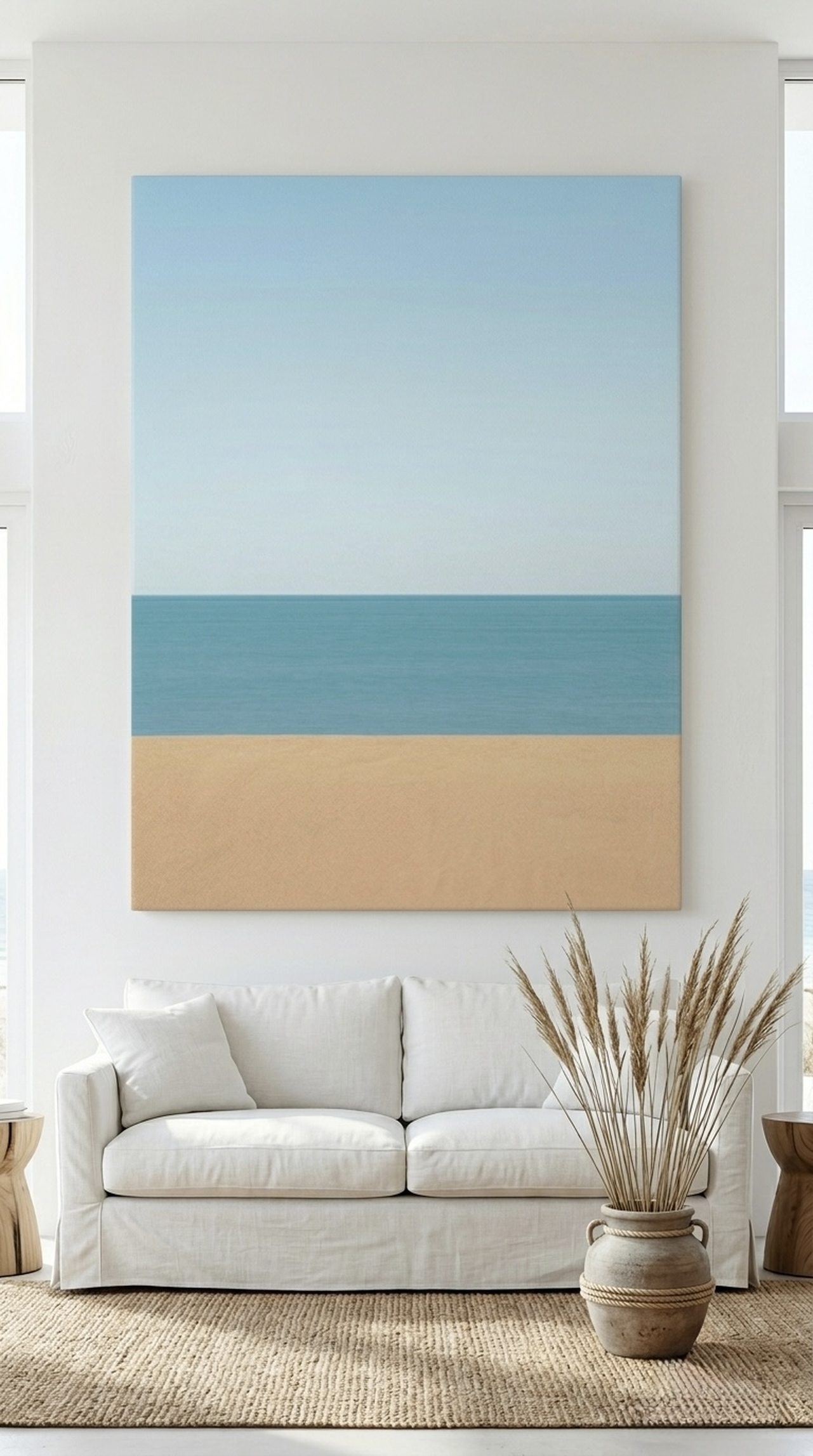 Floral Figure Oil Painting Canvas Print | Teal Feminine Wall Art - elephant wall art canvas print