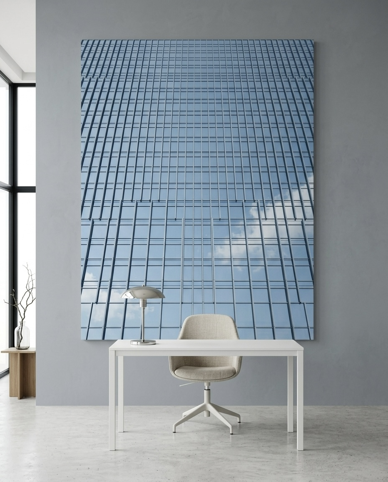 modern glass tower wall art architectural photography office home