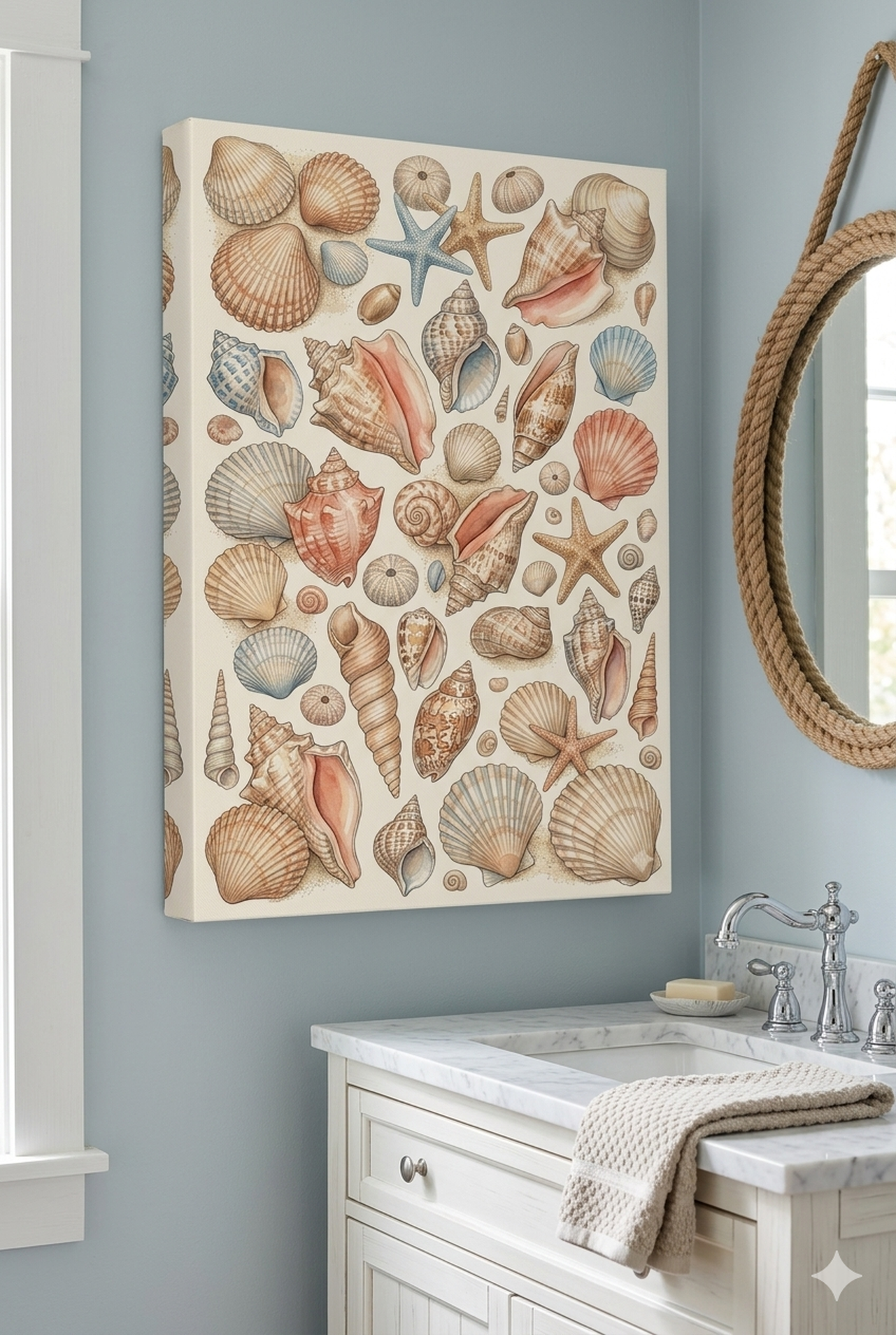 Moroccan Medina Canvas Wall Art hanging on a wall in a beautiful room